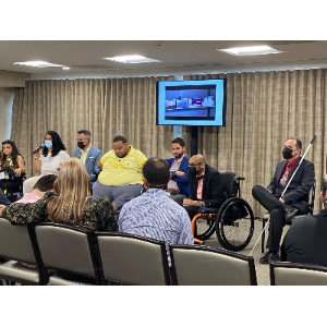 Foto del panel de la actividad de emprendedores con diversidad funcional.