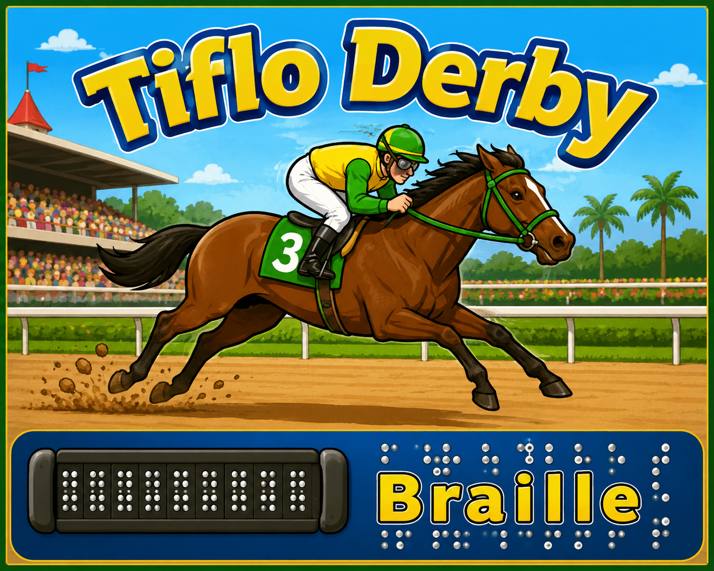 Portada del videojuego Tiflo Derby Braille